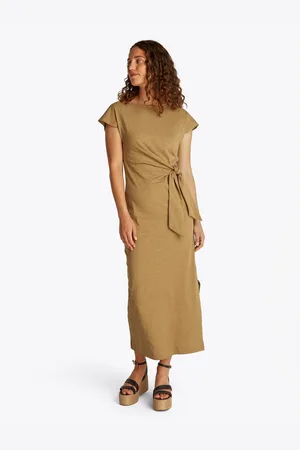Tommy Hilfiger Midi-jurk KNOT BOAT-NK MIDI DRESS SS