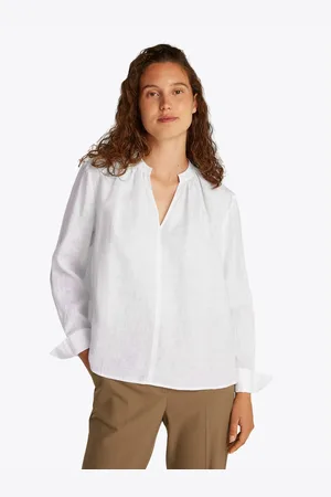 Tommy Hilfiger Klassieke blouse ESS LINEN V-NECK BLOUSE