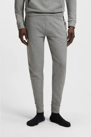 HUGO BOSS Sweatbroek Authentic Pan met logo-opschrift opzij