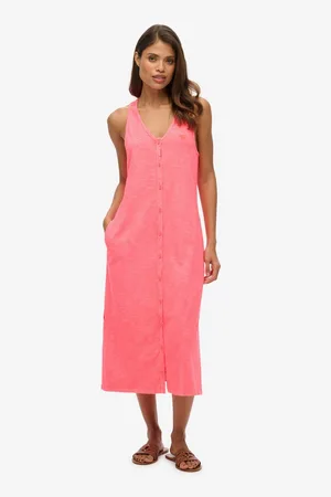 Superdry Jerseyjurk BEACH JERSEY VEST MIDI DRESS