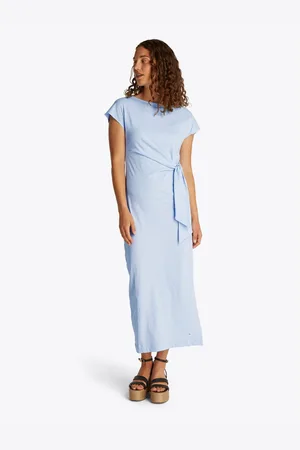 Tommy Hilfiger Midi-jurk KNOT BOAT-NK MIDI DRESS SS