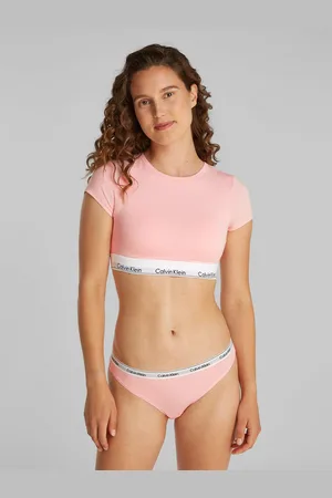 Calvin Klein T-shirt-bh T-SHIRT BRALETTE met een logo-opschrift