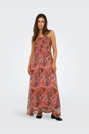 ONLY Maxi-jurk ONLELENA VIKKI LIFE STRAP ANK DRESS WVN