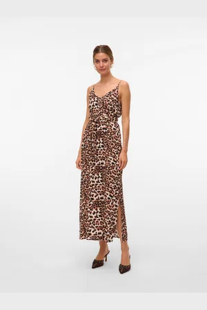 VERO MODA Jurk met spaghettibandjes VMEASY JOY SLIT MAXI V-NECK DRESS WV GA