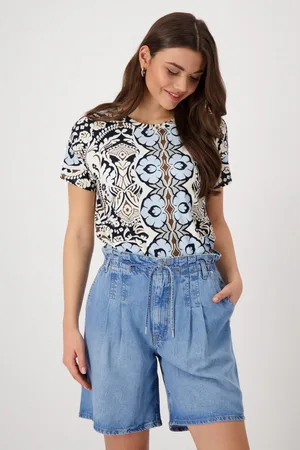 monari T-shirt Shirt met ornamenten allover