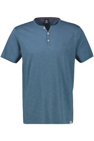 Lerros Henleyshirt met logo-stiksel op de borst
