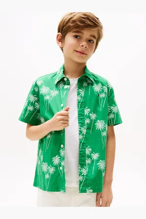 Tommy Hilfiger Shirt met korte mouwen STRETCH POPLIN PRINTED SHIRT SS