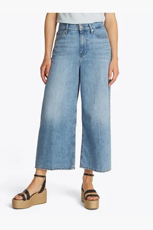 Tommy Hilfiger Wijde jeans WIDE LEG HIGH WAIST met logo-badge, in blauwe wassing
