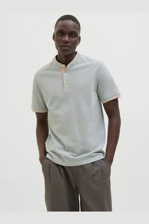 JACK & JONES Poloshirt JJEPAULOS MAO POLO met geborduurd logo