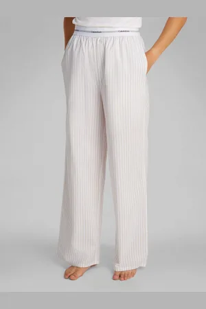 Calvin Klein Homewearbroek LOGO WB POPLIN PANT met elastische logo-tailleband
