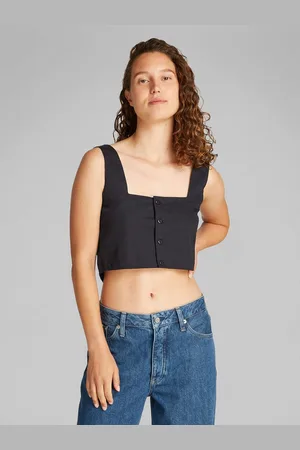 Calvin Klein Crop-top SOFT LINEN TOP