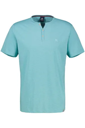 Lerros Henleyshirt met logo-stiksel op de borst