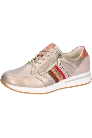 Waldläufer Sneakers met sleehak H-Agnes , veterschoenen, lage schoen, vrijetijdsschoen, contrastafwerkingen, breedte h