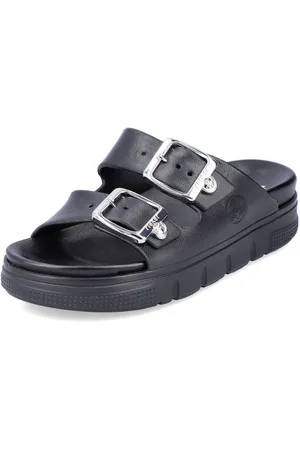 Rieker Slippers , plateau, zomerschoen, slippers in breedte g (=wijd)