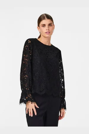 Y.A.S Kanten blouse YASPERLA LS LACE TOP S. NOOS