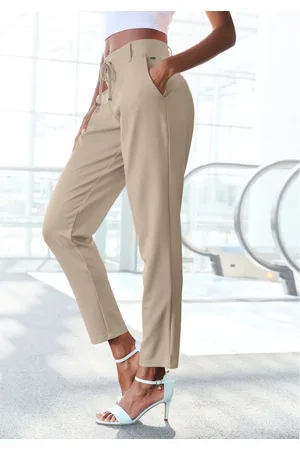Lascana Jogpants met elastische tailleband en riemlussen, loungewear (1-delig)