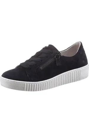 Gabor Plateausneakers met twee ritsen, vrijetijdsschoen, lage schoen, veterschoen