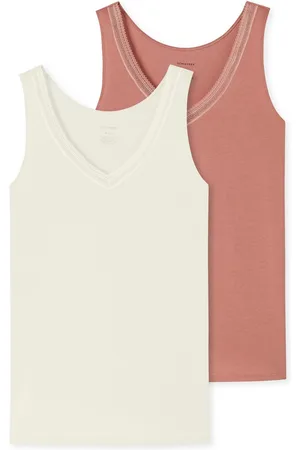 Schiesser Hemd "Cotton Lace" met feminine kantband bij de decolleté (Set van 2)