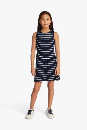 Tommy Hilfiger Jerseyjurk LINEN JERSEY DRESS SLVLS