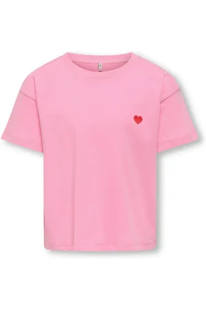 ONLY Shirt met korte mouwen KOGMAIKEN LIFE CROPHEART SS TOP JRS NOOS