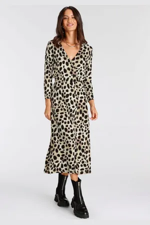 Laura Scott Midi-jurk voor chique gelegenheden, kuitlang, feminin, van viscosemix