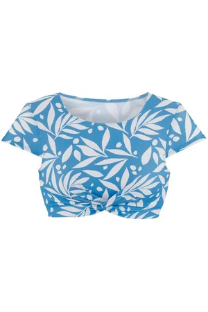 Lascana Crop-bikinitop LIA met knoopuitstraling vooraan