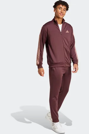 adidas Trainingspak M 3S FT TT TS drie-strepen trainingspak van zacht french terry materiaal (2-delig)