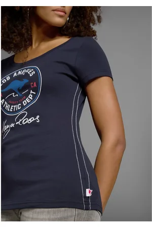KangaROOS T-shirt Korte mouwen, zeer figuurvolgend, in vintage-ontwerp, ronde hals