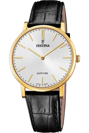 Festina Kwartshorloge Swiss Made Collection Armbanduhr, herenhorloge, dameshorloge, leren band, saffierglas, Swiss Made