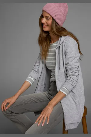 FLASHLIGHTS Sweatvest in een lang model met een rits