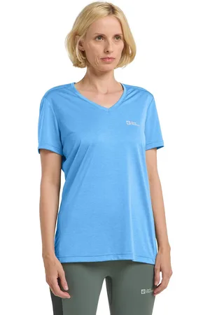 Jack Wolfskin Shirt met V-hals CROSSTRAIL T WOMEN