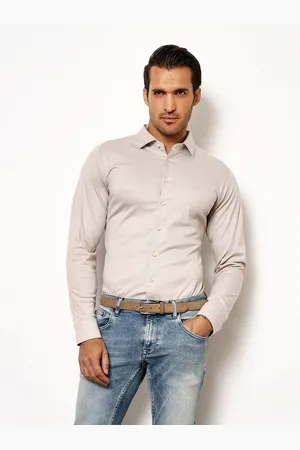 DESOTO Overhemd met lange mouwen Casual Kent 1/1 Met een ronde hals