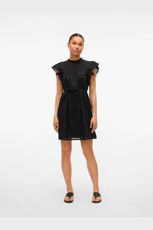 VERO MODA Mini-jurk VMTRINE SL SHORT LACE DRESS WVN GA NOOS