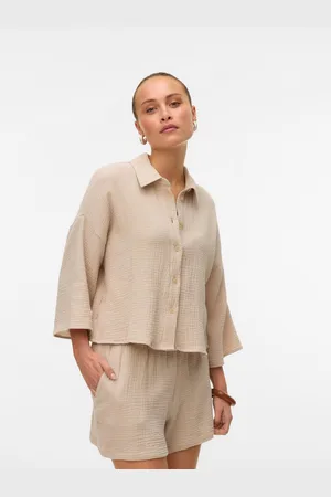 VERO MODA Overhemdblouse VMNATALI CROP SHIRT WVN NOOS