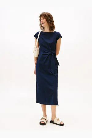 Tommy Hilfiger Midi-jurk KNOT BOAT-NK MIDI DRESS SS