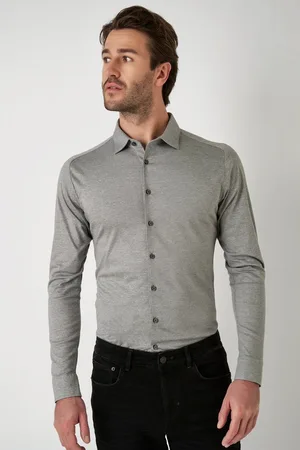 DESOTO Overhemd met lange mouwen Casual Kent 1/1 Met een ronde hals