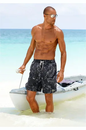 QS by s.Oliver Zwemshort Blade met trendy palmenprint
