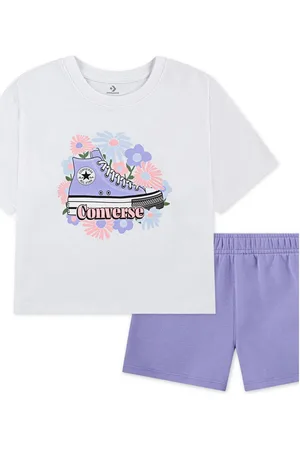 Converse T-shirt short CNVG FLORAL SNEAKER TEE & SHOR (2-delig)