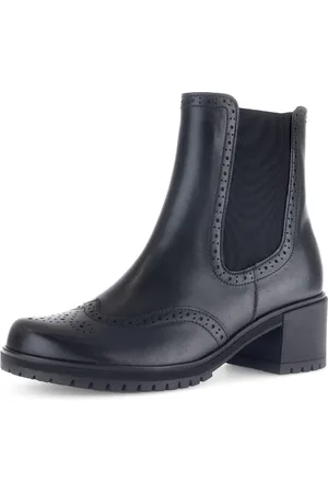 Gabor Chelsea-boots blokhak, business schoen, enkellaars met lyra perforatie