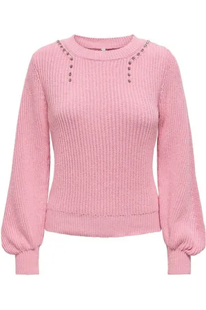 ONLY Trui met ronde hals ONLTAYLOR LIFE LS O-NECK BLING KNT