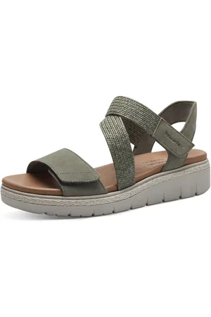 Tamaris Sleehaksandaaltjes , zomerschoen, sandaal, plateauhak, met klittenbandsluiting