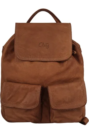 Cluty Rugzak echt leer, made in italy