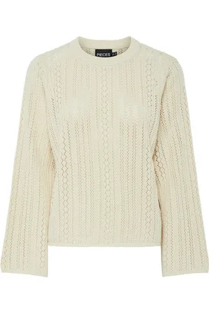 Pieces® Trui met ronde hals PCNUKA LS O-NECK KNIT NOOS BC
