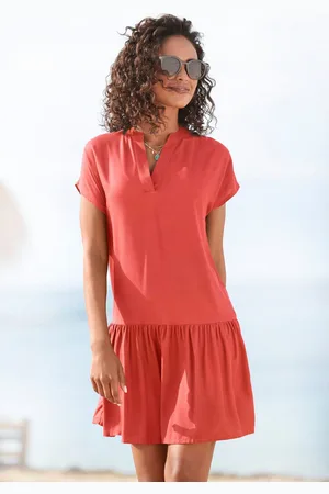 QS by s.Oliver Blousejurk met volants op de rok, tuniekjurk, zomerjurk, basic