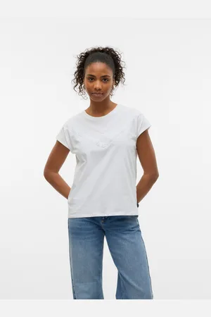 VERO MODA Shirt met korte mouwen VMPANNA AVA SS TOP JRS