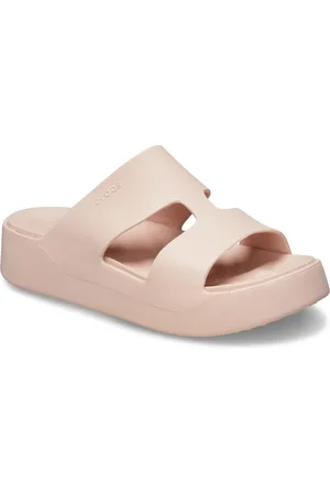 Crocs Badslippers Getaway Platform H-Strap zomerschoen, slippers, badschoen, poolslides, zachte binnenzool