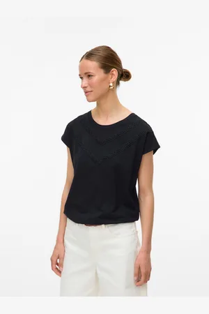 VERO MODA Shirt met korte mouwen VMPANNA AVA SS TOP JRS