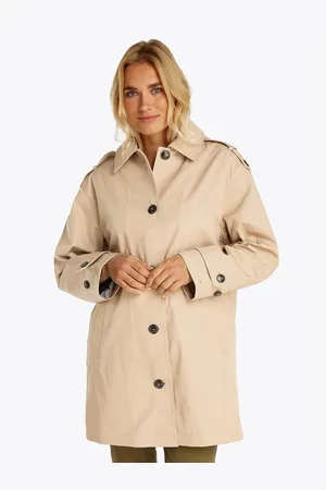 Tommy Hilfiger Parka ESS COTTON HOOD PARKA in trenchcoat-look, met capuchon, met tailleband