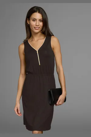 Laura Scott Mini-jurk V-hals met glanzende rits - NIEUWE COLLECTIE