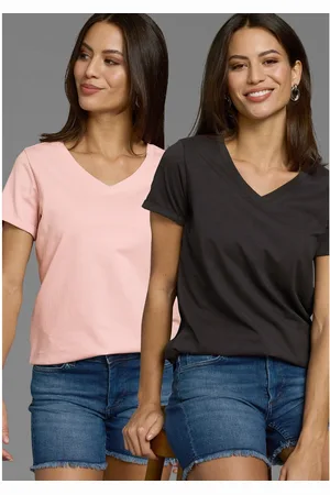 Laura Scott Lang shirt V-hals (2 stuks)